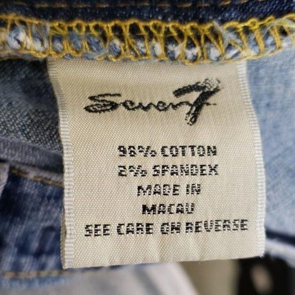 Seven7 Express pencil stretch distressed denim sz 29 blue Jeans - Picture 5 of 7